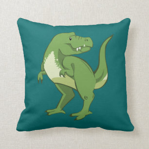 Almofada Desenhos animados bonitos de Rex do tiranossauro