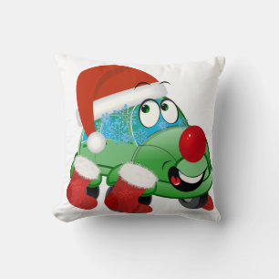Almofada Desenhos animados bonitos do carro do Natal