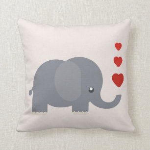 Almofada Desenhos animados bonitos do elefante com os