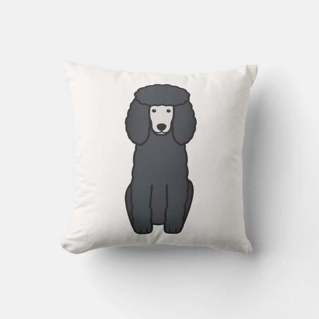 Almofada Desenhos animados do cão de caniche (Frente)