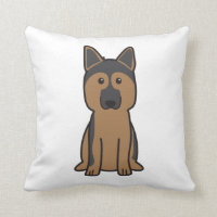 Desenhos animados do cão de german shepherd