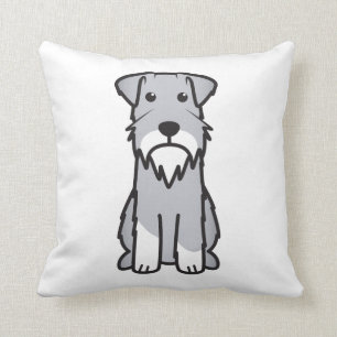 Almofada Desenhos animados do cão do Schnauzer diminuto