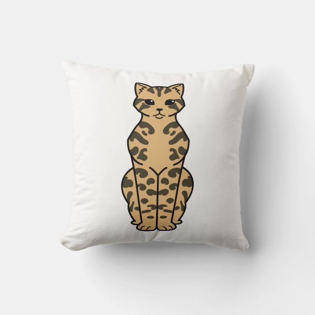 Almofada Desenhos animados do gato de Bengal (Frente)