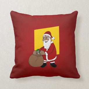 Almofada Desenhos animados pretos de Papai Noel