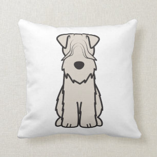 Almofada Desenhos animados Wheaten brandamente revestidos