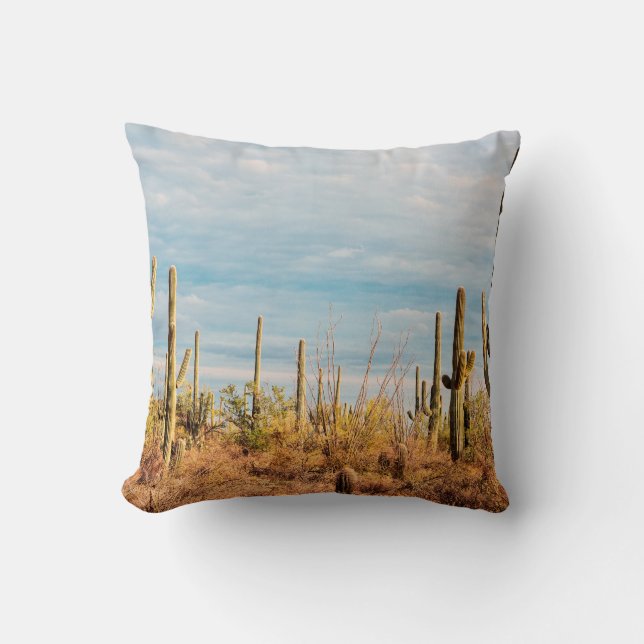 Almofada Deserto com cactos de Saguaro (Frente)