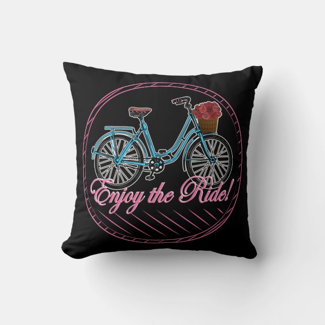Almofada Desfrute Da Bicicleta De Corte (Frente)