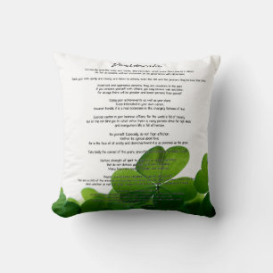 Almofada Desiderata "Coisas Desejadas" em Vestuário Verde