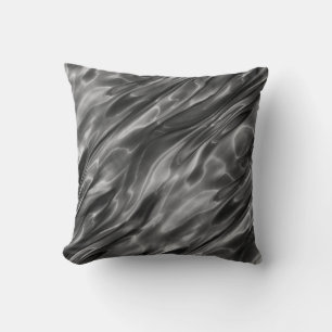 Almofada Design abstrato branco e preto de Cinza