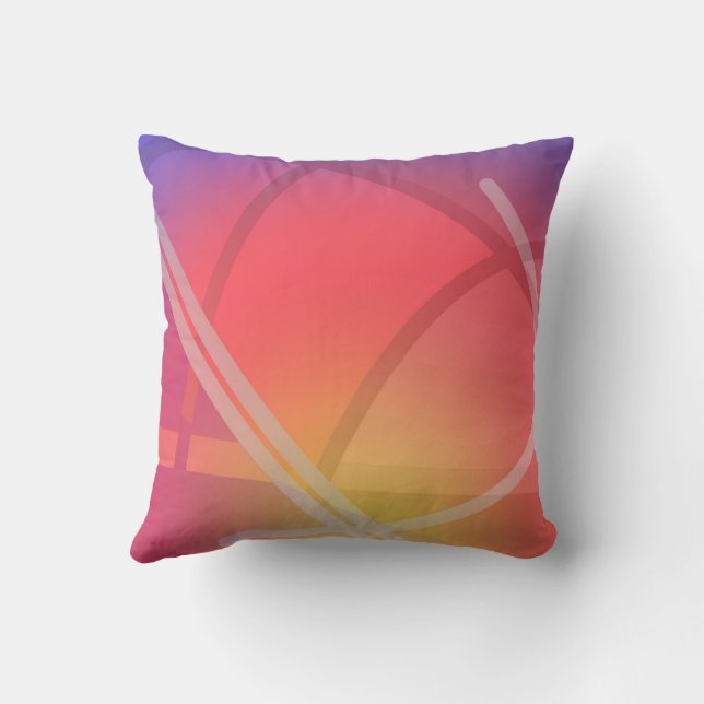 Almofada Design Abstrato Camadas Neon Suave (Verso)