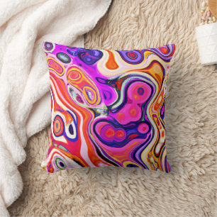 Almofada Design abstrato colorido no foco