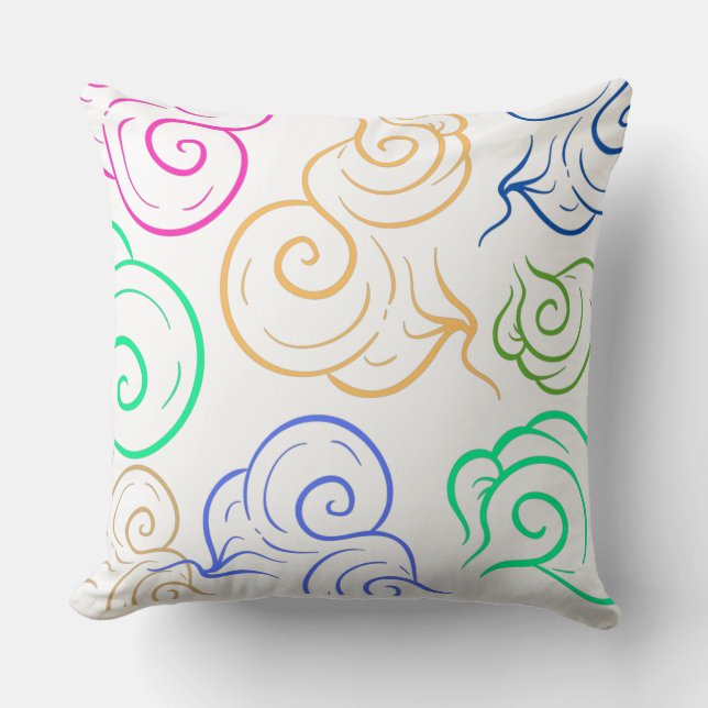 Almofada Design abstrato de cores neon (Frente)