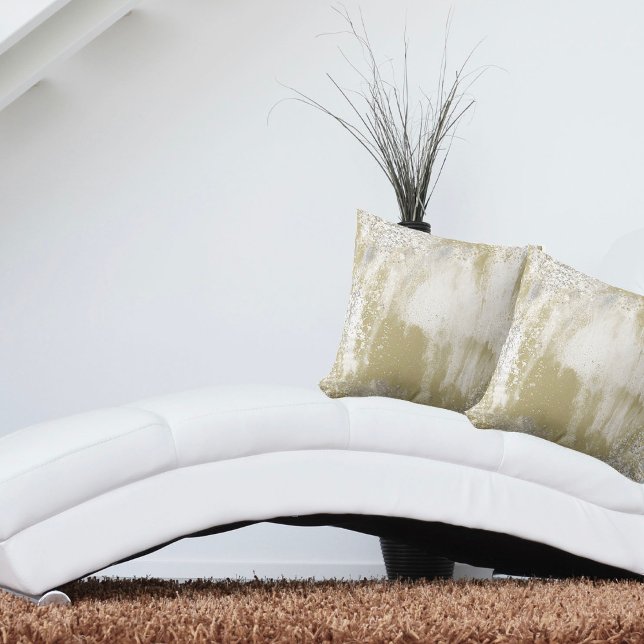 Almofada Design abstrato moderno, Dourado e prateado (Criador carregado)