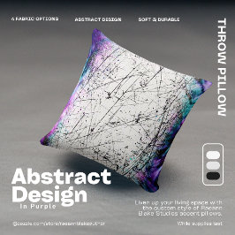 Almofada Design abstrato no Travesseiro decorativo roxo