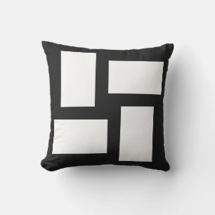 Almofada Design Abstrato Pitch Pastel e Branco Macio