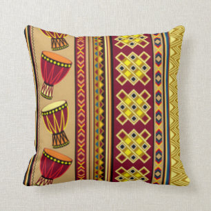 Almofada Design africano do impressão do teste padrão do