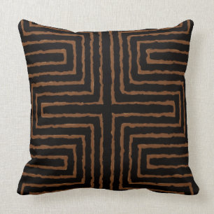 Almofada Design africano do impressão tribal do labirinto