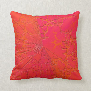 Almofada Design alaranjado cor-de-rosa de Croquelure