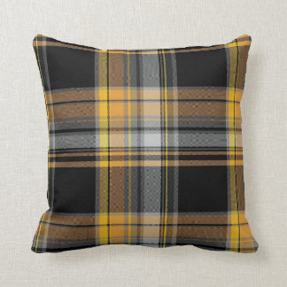 Almofada Design amarelo e preto da xadrez de Tartan