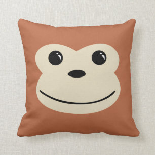 Almofada Design animal bonito da cara do macaco