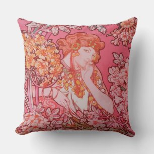 Almofada design Art Nouveau Travesseiro decorativo 20" x 20