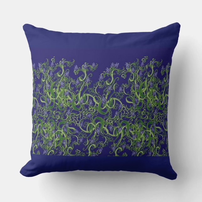 Almofada Design Azul de Algas Marinhas (Frente)