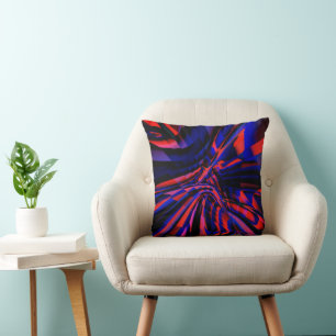 Almofada Design azul de quadrados alinhados pelo objeto tor