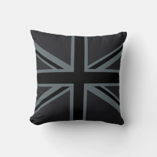Almofada Design BRITÂNICO preto da bandeira de Union Jack
