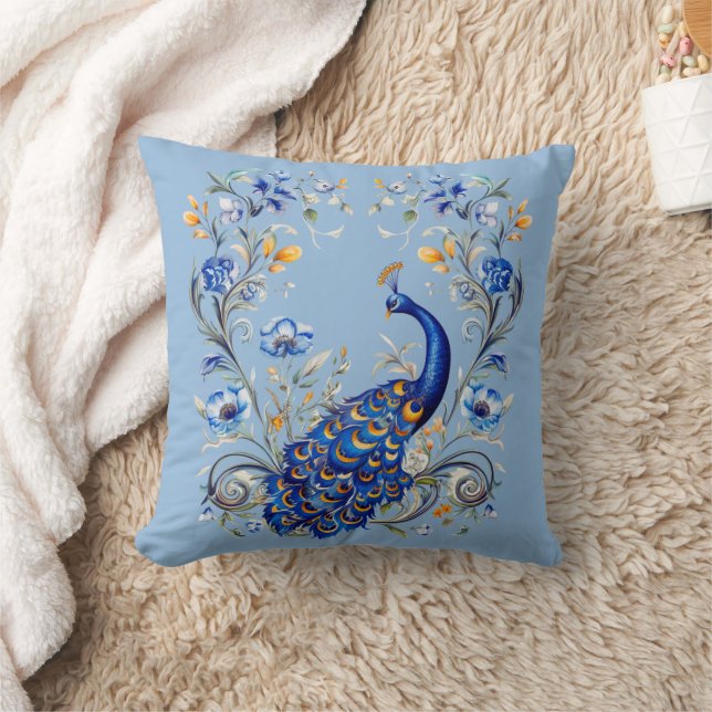 Almofada Design Clássico de Peacock - Presente Elegante par (Cobertor)