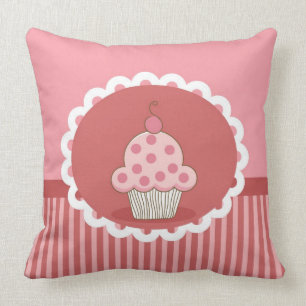 Almofada Design cor-de-rosa do cupcake