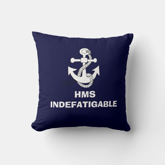 Almofada Design da âncora, HMS INDEFATIGABLE (Frente)