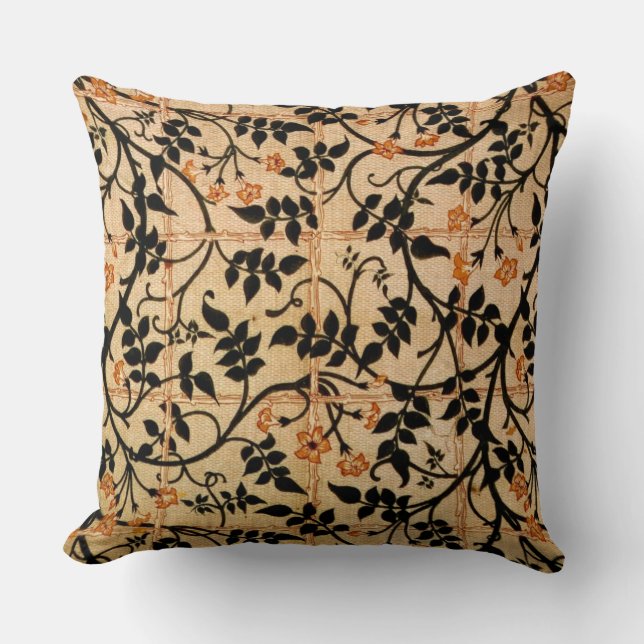 Almofada Design da cortina da fuga do jasmim, 1868-70 (Frente)