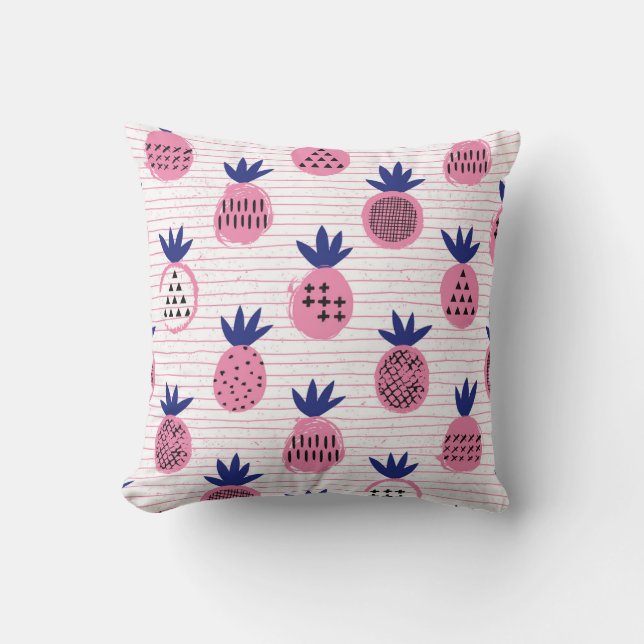 Almofada Design de abacaxi, padrão de colheita. (Frente)
