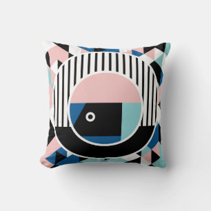 Almofada Design de abstrato de Memphis. Marca geométrica fa