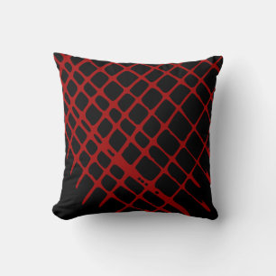 Almofada Design de abstrato mínimo preto e vermelho