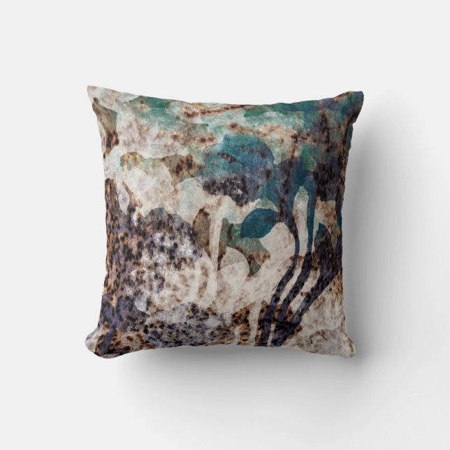 Almofada Design de algodão Silhouette com Taupe de volta (Frente)