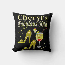 Almofada Design DE ANIVERSÁRIO GORGO DOURADO 50º ANIVERSÁRI