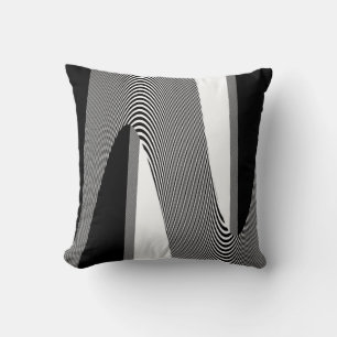 Almofada Design de Arte, Cushion, Preto E Branco