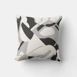 Almofada Design de Arte Diagonal em Negrito com Cinza Escur