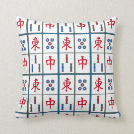 Almofada Design de Azulejos de jogos Mahjong