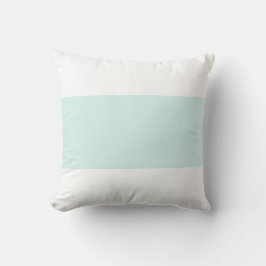 Almofada Design de Barra Pastel em Branco Suave e Verde Cia