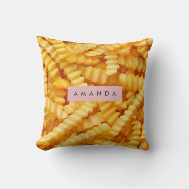 Almofada Design de Batatas Fritas Cortadas Onduladas Person (Frente)