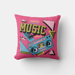 Almofada Design de boombox de música com estilo retro