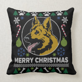 Almofada Design de Cachorro de Suor de Natal Feio german sh