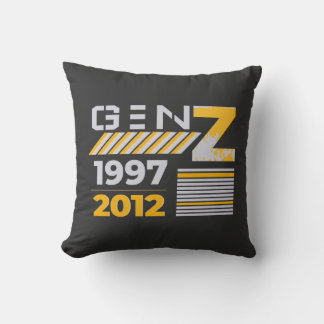 Almofada Design de camiseta gráfica Gen Z 1997 2012