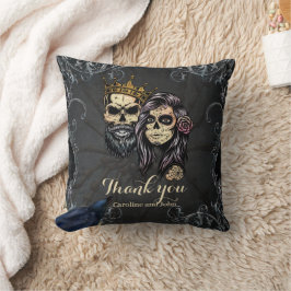 Almofada Design de casamento gótica impressionante com crân