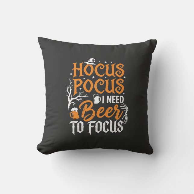Almofada Design de cerveja Hocus Pocus de Halloween_1 (Frente)