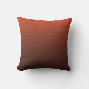 Almofada Design de Cinnamon Brown Orange Gradiket Weave