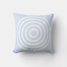 Almofada Design de Círculos Concêntricos Azul Bebê Pastel e