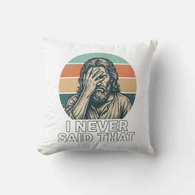 Almofada Design de Citação de Gravação Antiga Facepalm Engr (Frente)